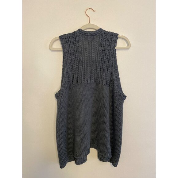 Gap Women's Gray Open Front Knit Vest Size Large - Picture 6 of 7